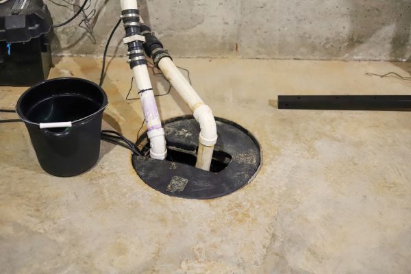 Interior Basement Drainage in Lenexa